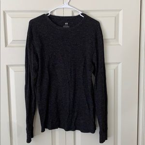 Black waffle weave tee